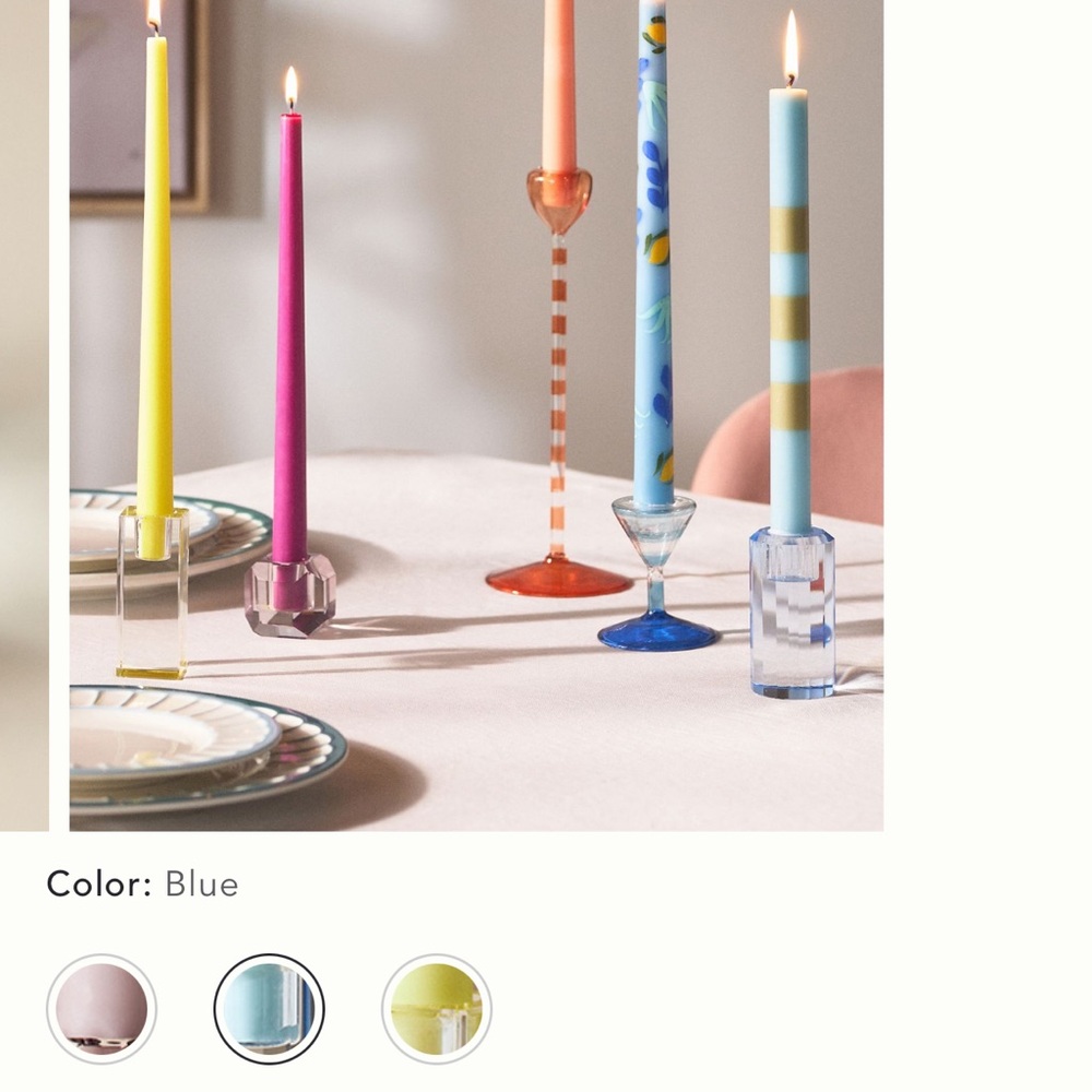 Anthropologie glass candle holders - Picture 7 of 8